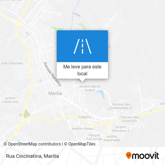 Rua Cincinatina mapa