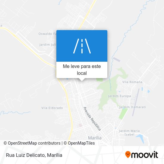 Rua Luiz Delicato mapa