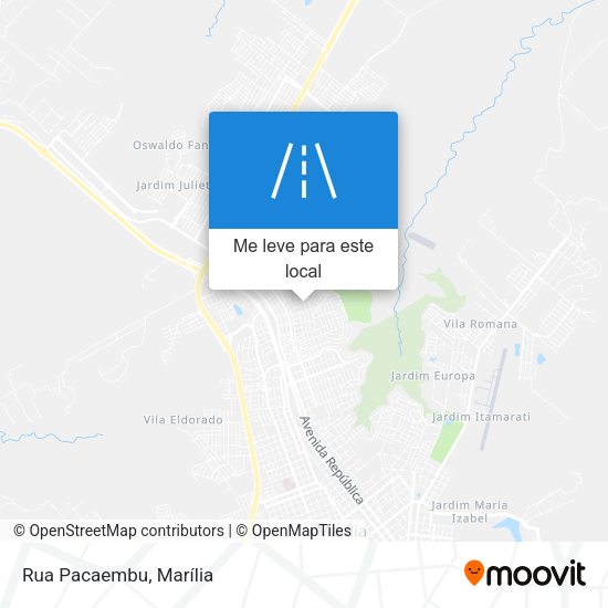 Rua Pacaembu mapa