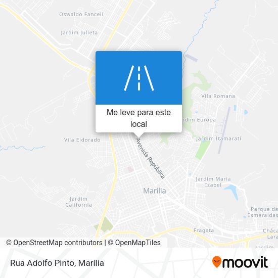 Rua Adolfo Pinto mapa