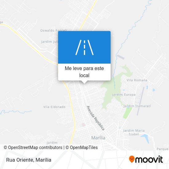 Rua Oriente mapa