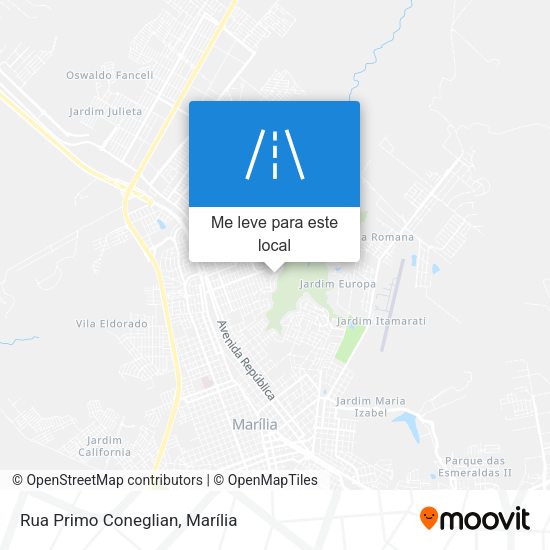 Rua Primo Coneglian mapa