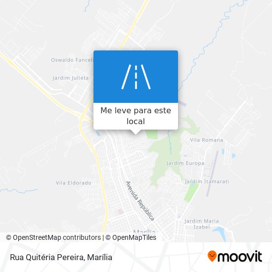 Rua Quitéria Pereira mapa