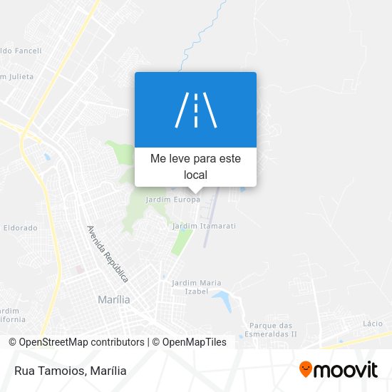 Rua Tamoios mapa