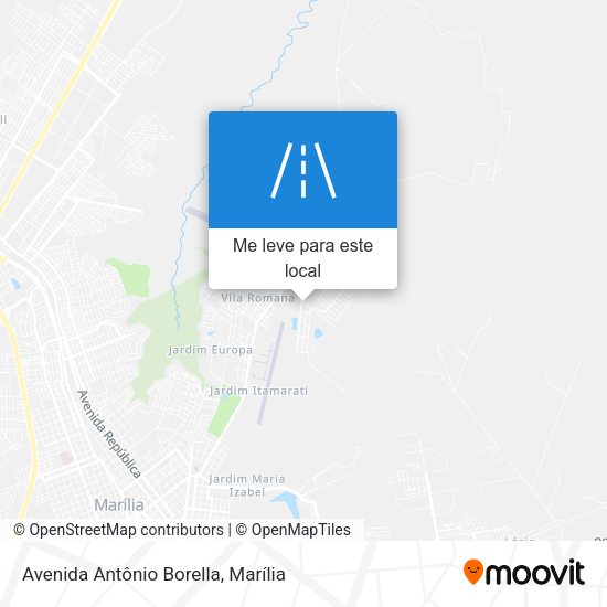 Avenida Antônio Borella mapa