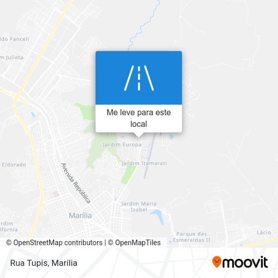 Rua Tupis mapa