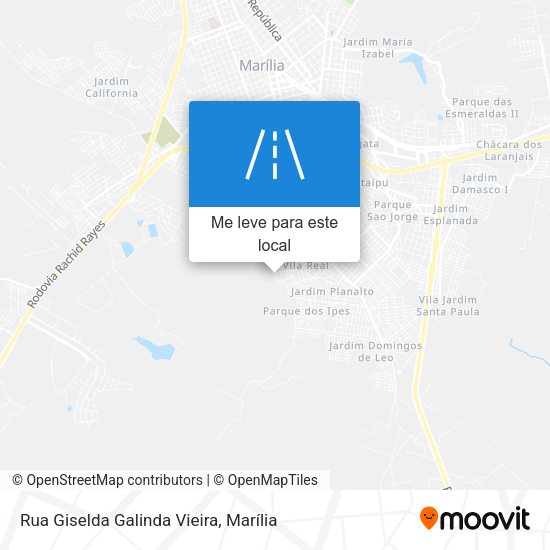 Rua Giselda Galinda Vieira mapa