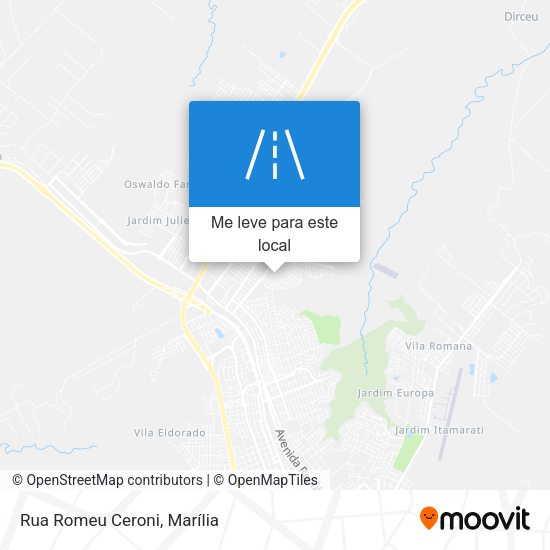 Rua Romeu Ceroni mapa