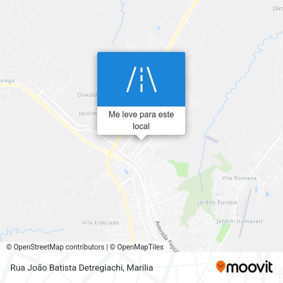 Rua João Batista Detregiachi mapa