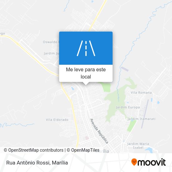 Rua Antônio Rossi mapa
