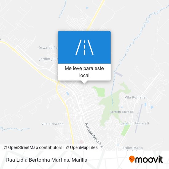 Rua Lídia Bertonha Martins mapa