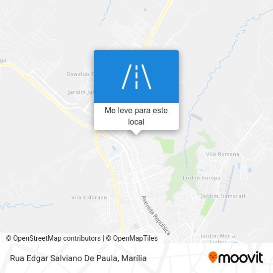Rua Edgar Salviano De Paula mapa