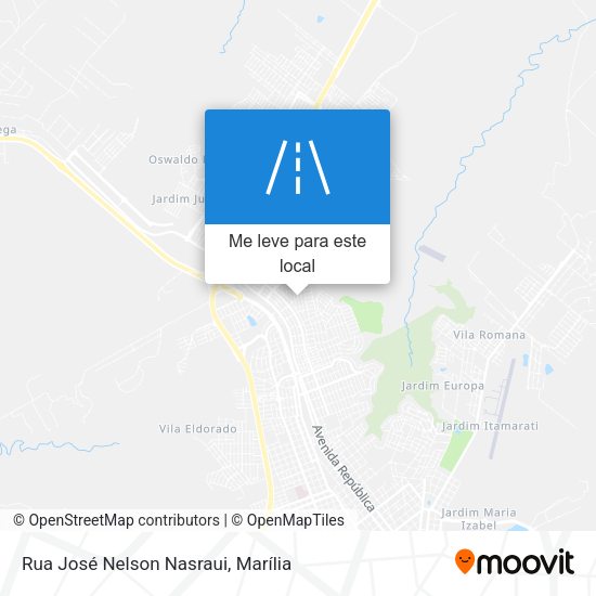 Rua José Nelson Nasraui mapa