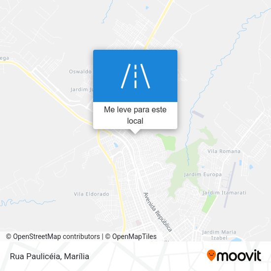Rua Paulicéia mapa