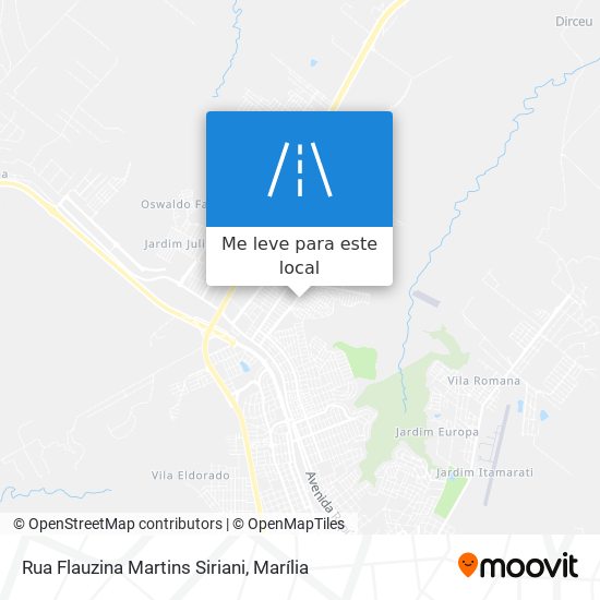 Rua Flauzina Martins Siriani mapa