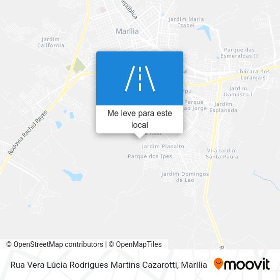 Rua Vera Lúcia Rodrigues Martins Cazarotti mapa