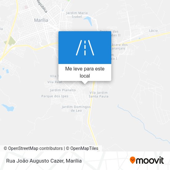 Rua João Augusto Cazer mapa