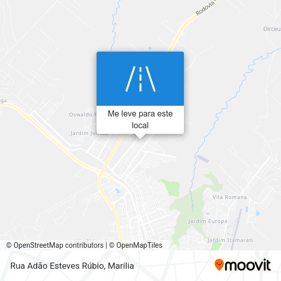 Rua Adão Esteves Rúbio mapa
