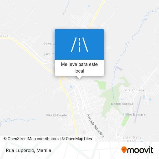 Rua Lupércio mapa