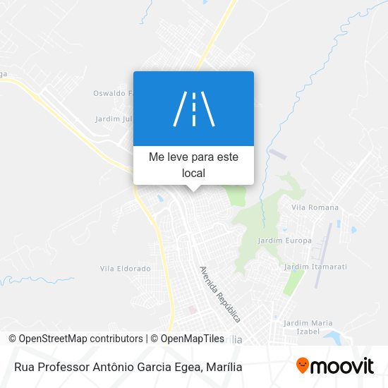 Rua Professor Antônio Garcia Egea mapa