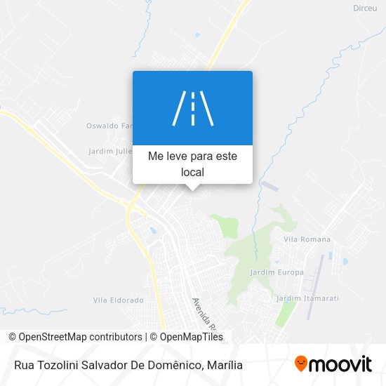 Rua Tozolini Salvador De Domênico mapa