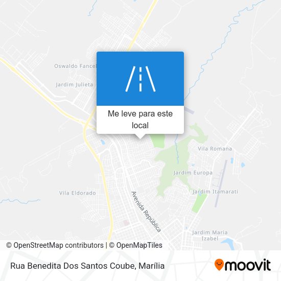 Rua Benedita Dos Santos Coube mapa