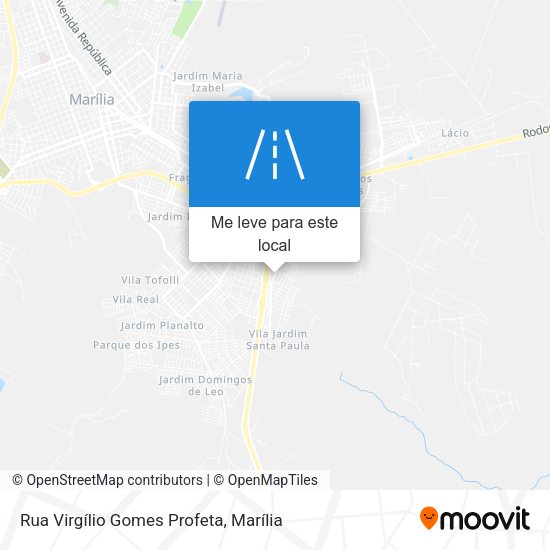 Rua Virgílio Gomes Profeta mapa