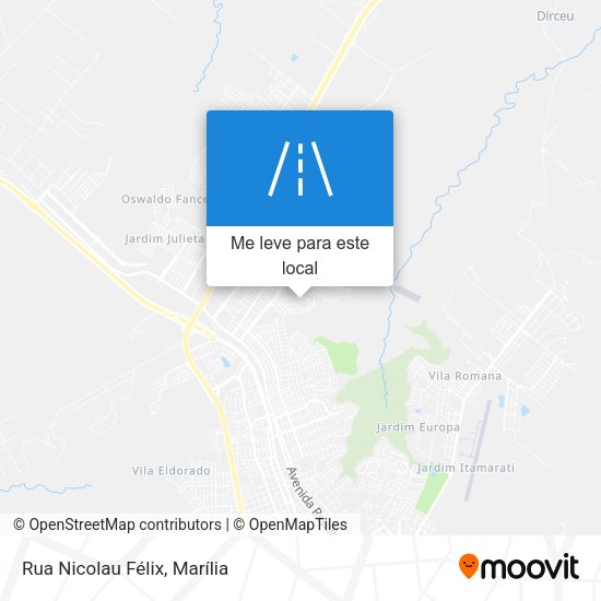 Rua Nicolau Félix mapa