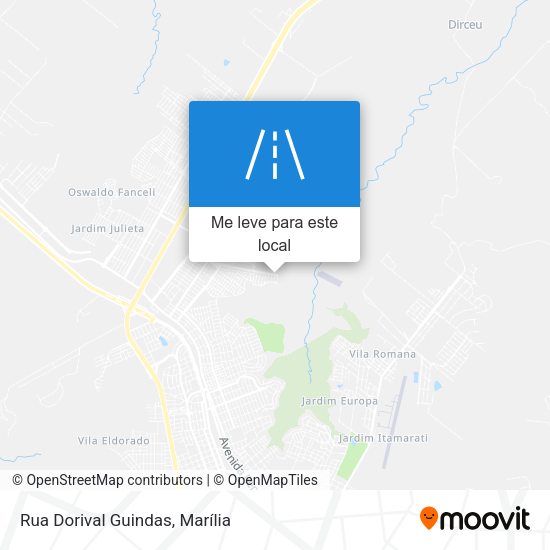 Rua Dorival Guindas mapa