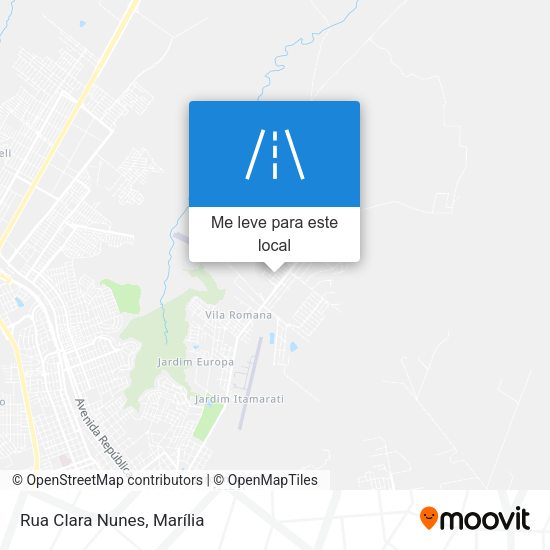 Rua Clara Nunes mapa