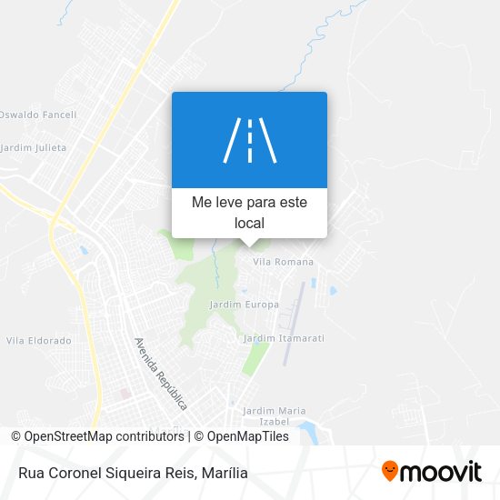 Rua Coronel Siqueira Reis mapa
