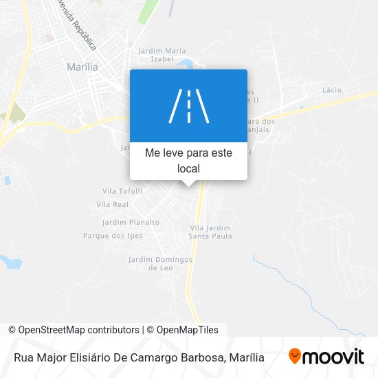Rua Major Elisiário De Camargo Barbosa mapa