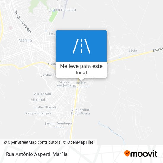 Rua Antônio Asperti mapa