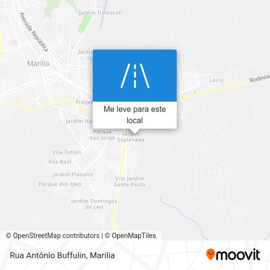 Rua Antônio Buffulin mapa