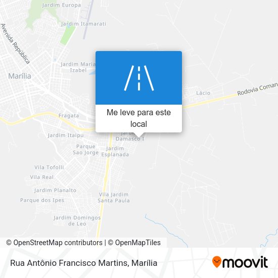 Rua Antônio Francisco Martins mapa