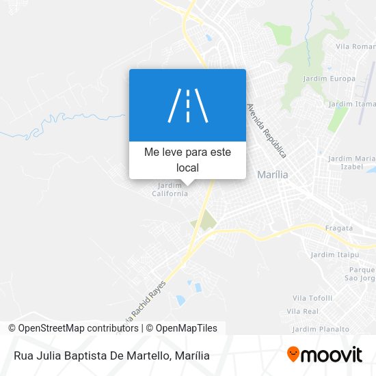 Rua Julia Baptista De Martello mapa
