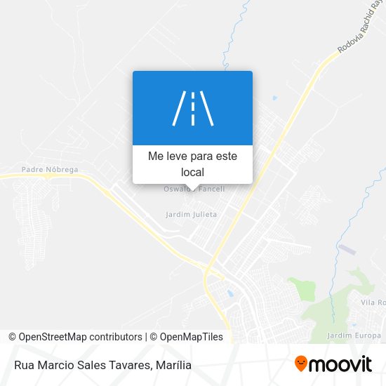 Rua Marcio Sales Tavares mapa