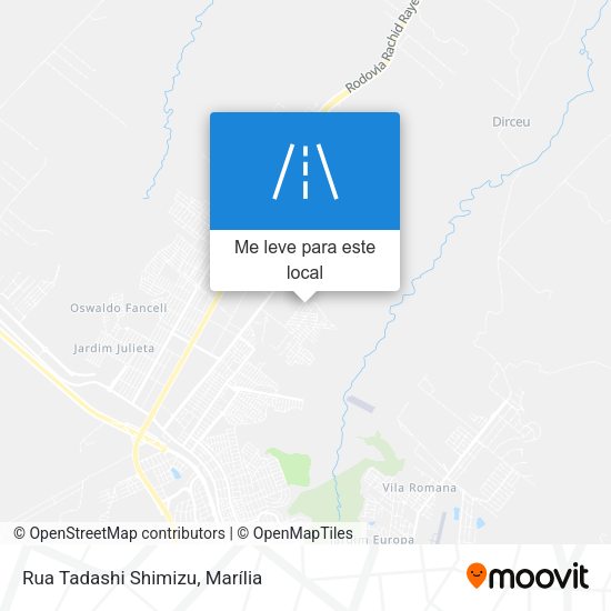 Rua Tadashi Shimizu mapa