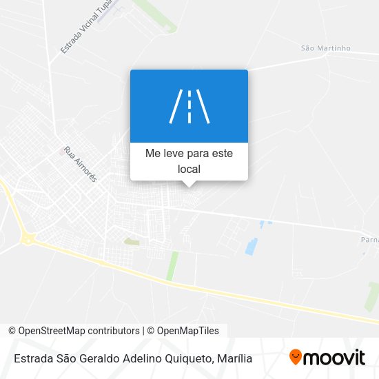 Estrada São Geraldo Adelino Quiqueto mapa