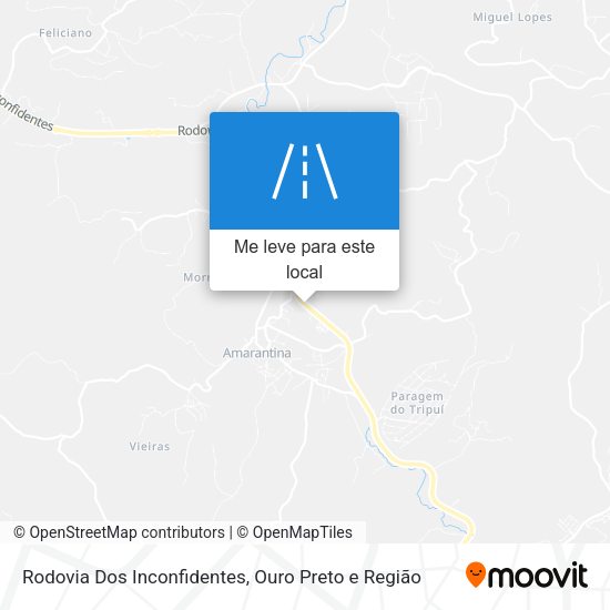 Rodovia Dos Inconfidentes mapa