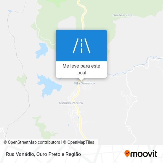 Rua Vanádio mapa