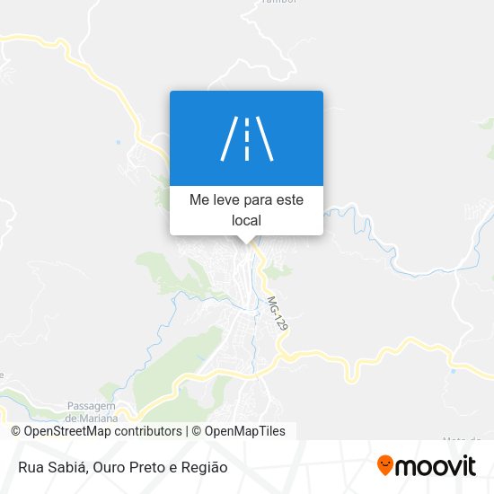Rua Sabiá mapa