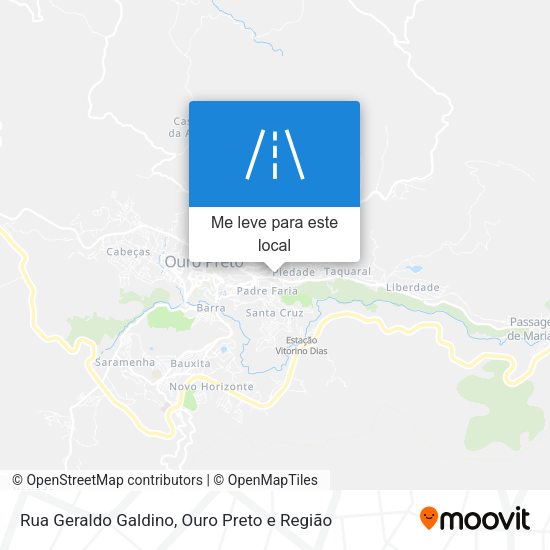 Rua Geraldo Galdino mapa