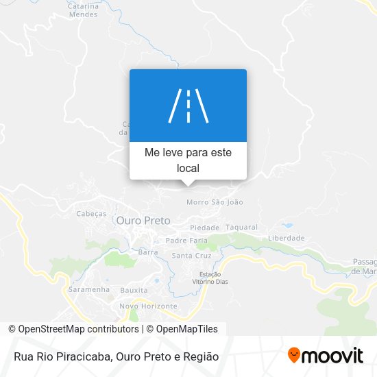Rua Rio Piracicaba mapa