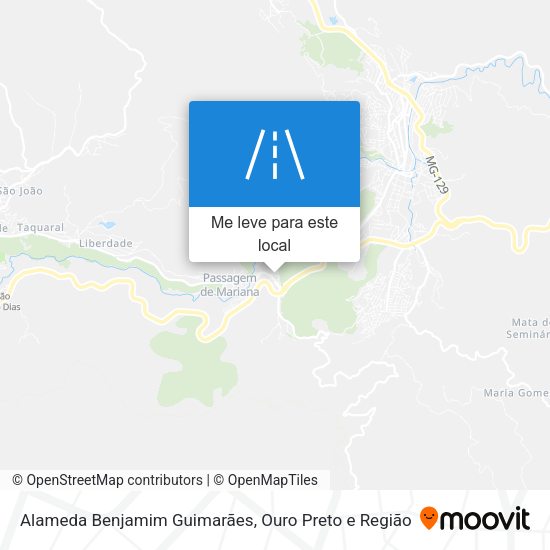 Alameda Benjamim Guimarães mapa