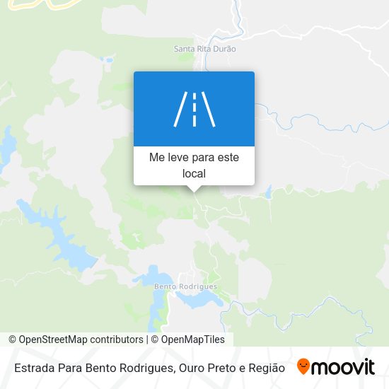 Estrada Para Bento Rodrigues mapa