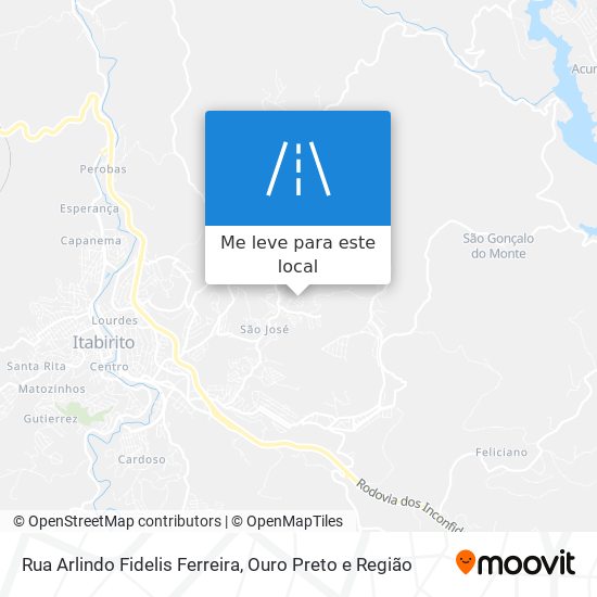 Rua Arlindo Fidelis Ferreira mapa