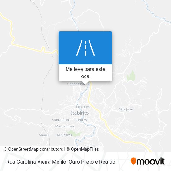 Rua Carolina Vieira Melilo mapa