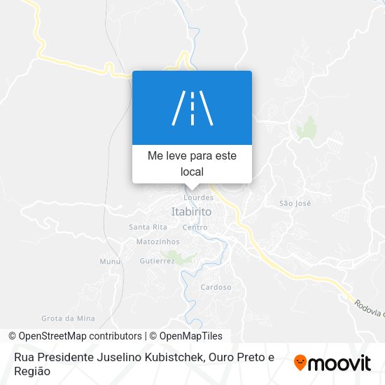 Rua Presidente Juselino Kubistchek mapa