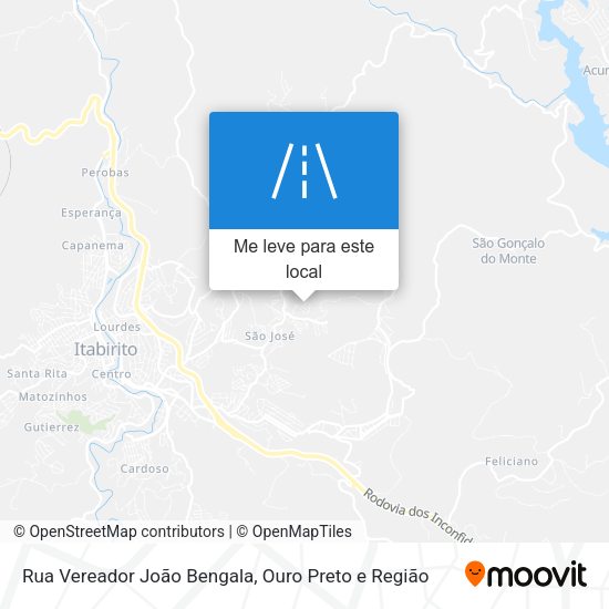 Rua Vereador João Bengala mapa